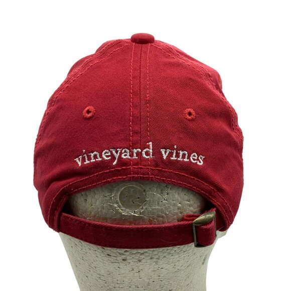 Vineyard Vines Baseball Whale Red Logo Adjustable Kid Baseball Cap 100% Cotton - Picture 4 of 7